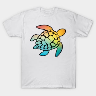 Sea Turtle Plastic Free Save The Sea Colorful Rainbow Turtles T-Shirt